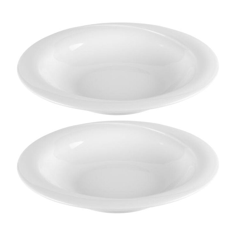 X-tanbul dia.11.75" h:2" 37 oz. Round White Porcelain Bowl (Set of 2) image number 0
