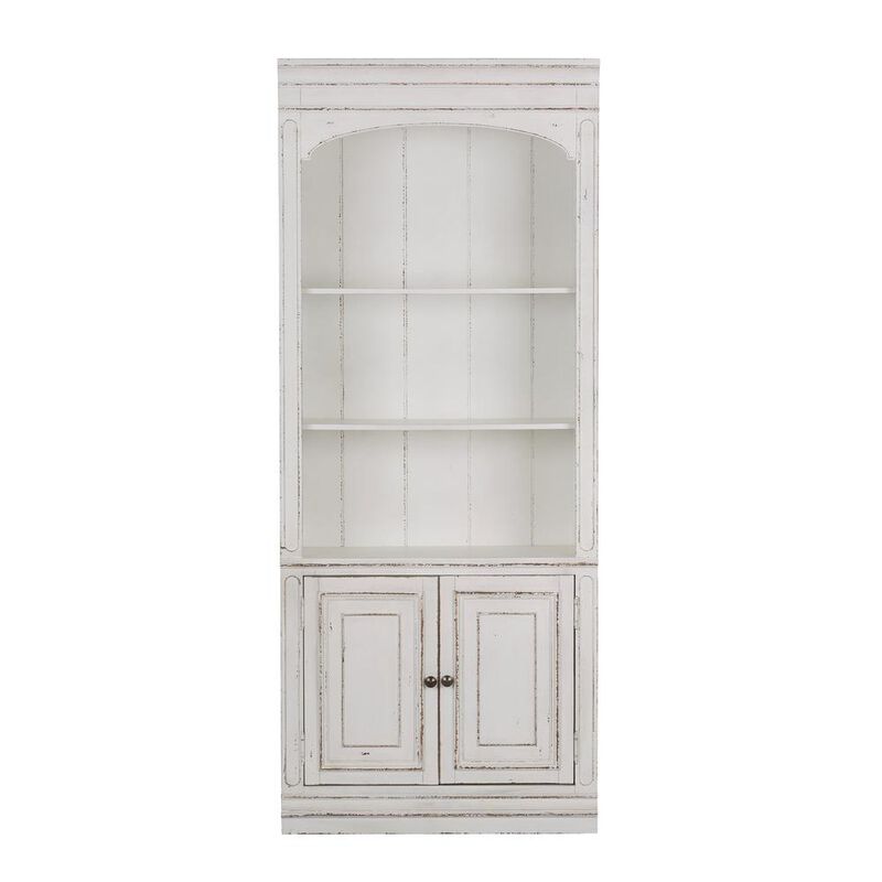 Liberty Furniture Magnolia Manor Bunching Bookcase, W32 x D15 x H78, White