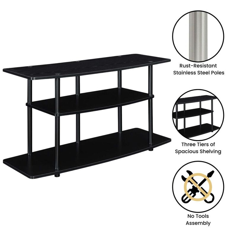 Convience Concept, Inc. No Tools 3 Tier Wide TV Stand for TVs up to 46 Inches