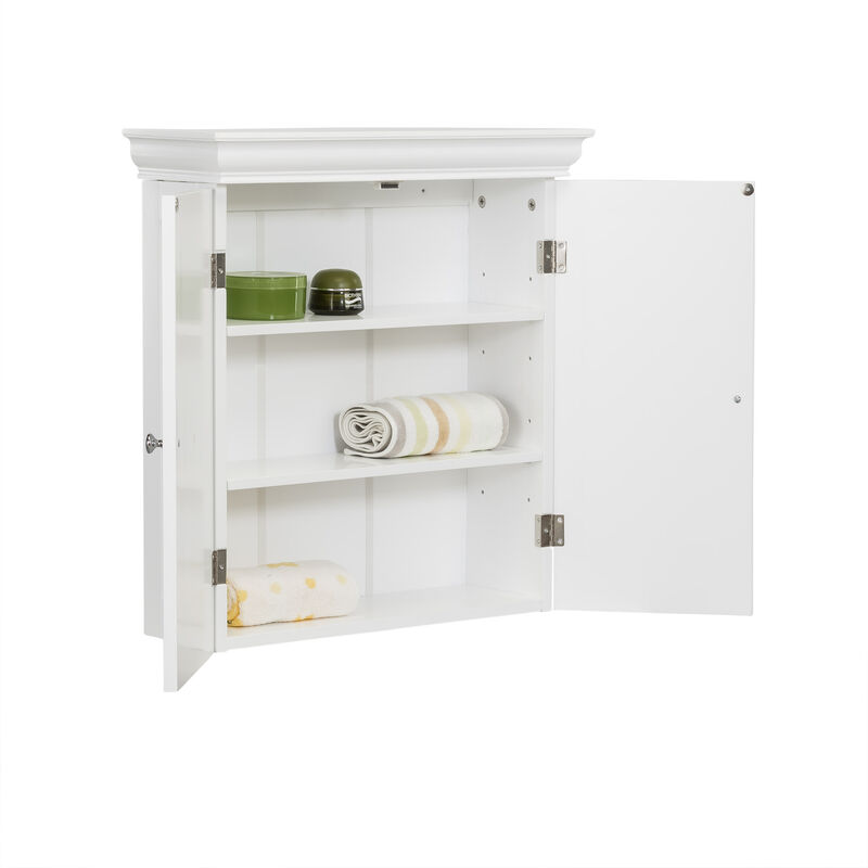 Stratford Removable Two-Door Wall Cabinet, White image number 7