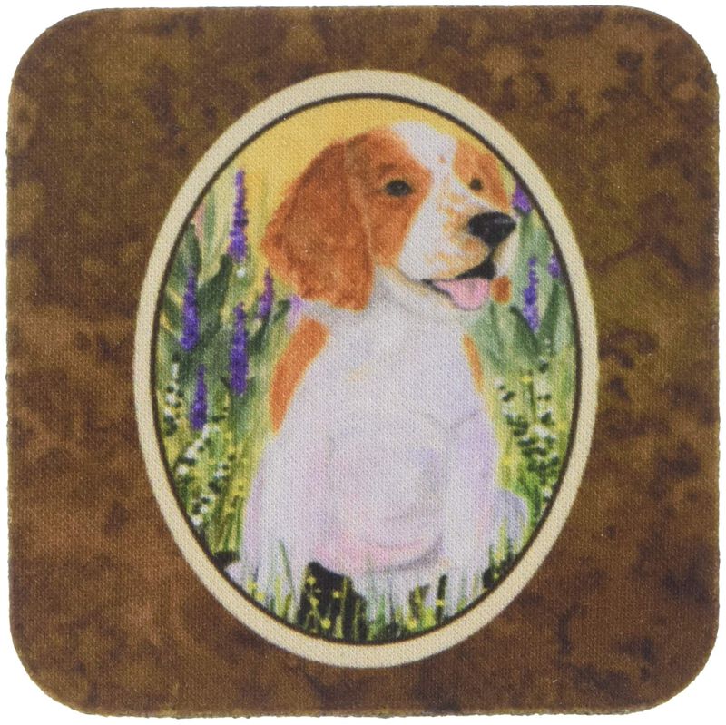 Caroline's Treasures SS8219FC Welsh Springer Spaniel Foam Coasters (Set of 4), 3.5 H x 3.5 W, Multicolor image number 0