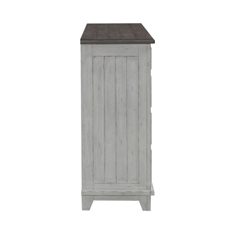 Liberty Furniture River Place 2 Door 9 Drawer Bedroom Dresser Cottage - Riverstone White & Tobacco image number 3