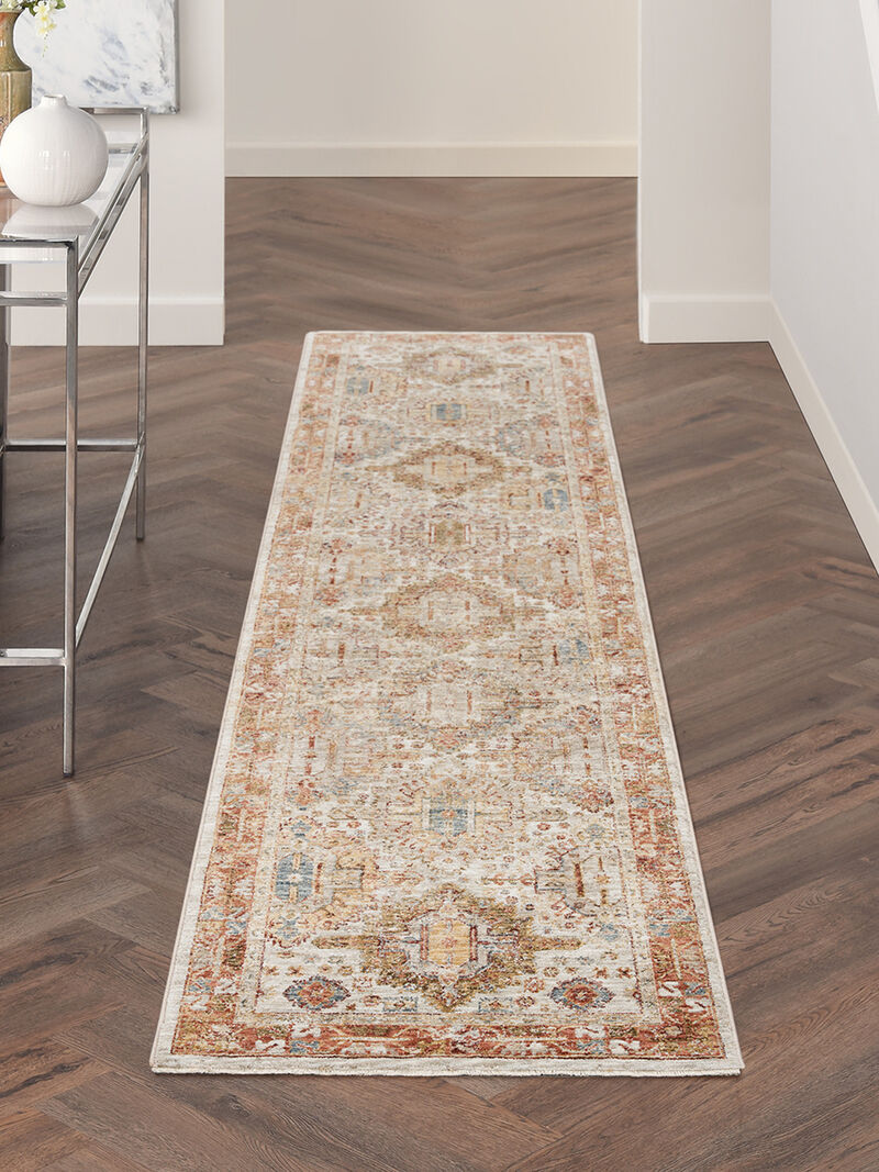Sahar SHR01 Ivory/Multicolor 2'3" x 10'2" Rug image number 5