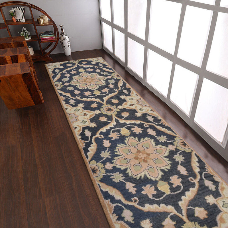 RUGSOTIC CARPETS HAND TUFTED WOOL ECO-FRIENDLY AREA RUGS  - Runner Shape, Size, Classic Oriental Traditional  Design, High Pile Thick Handmade Anti Skid Area Rugs (K00687) image number 1