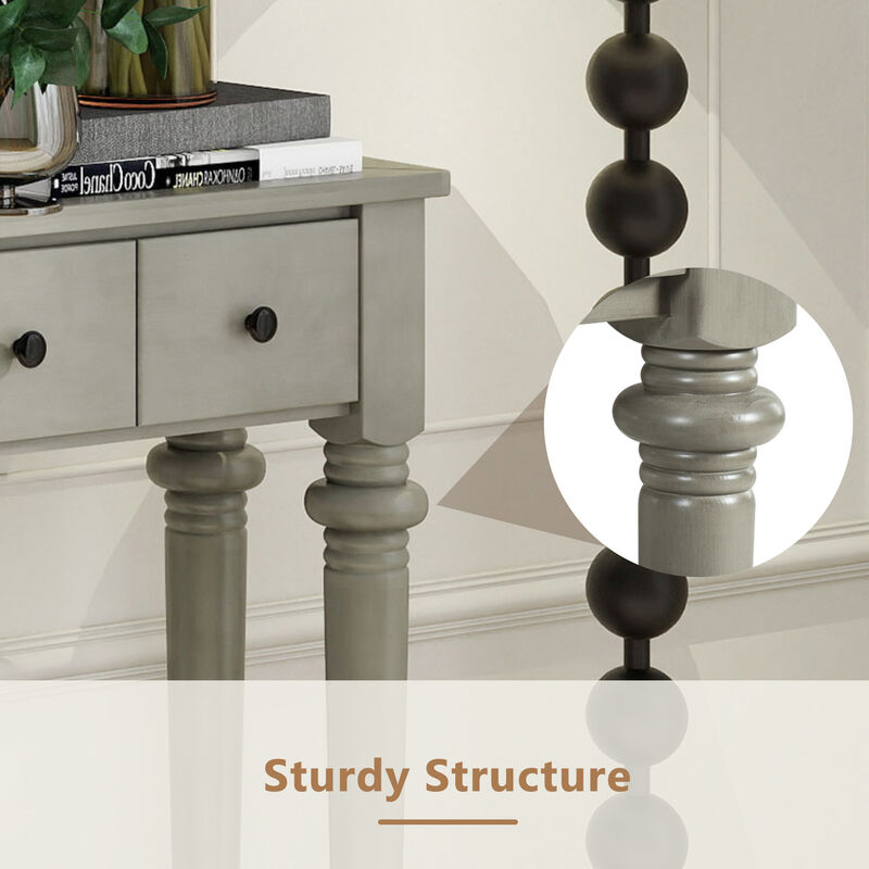 Merax Table with 4 Drawers