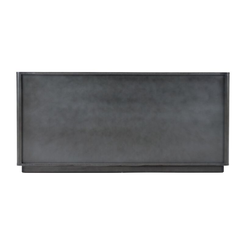 Noe Celia Wide Dresser, 6 Drawers Retro Luxe Gray Rubberwood