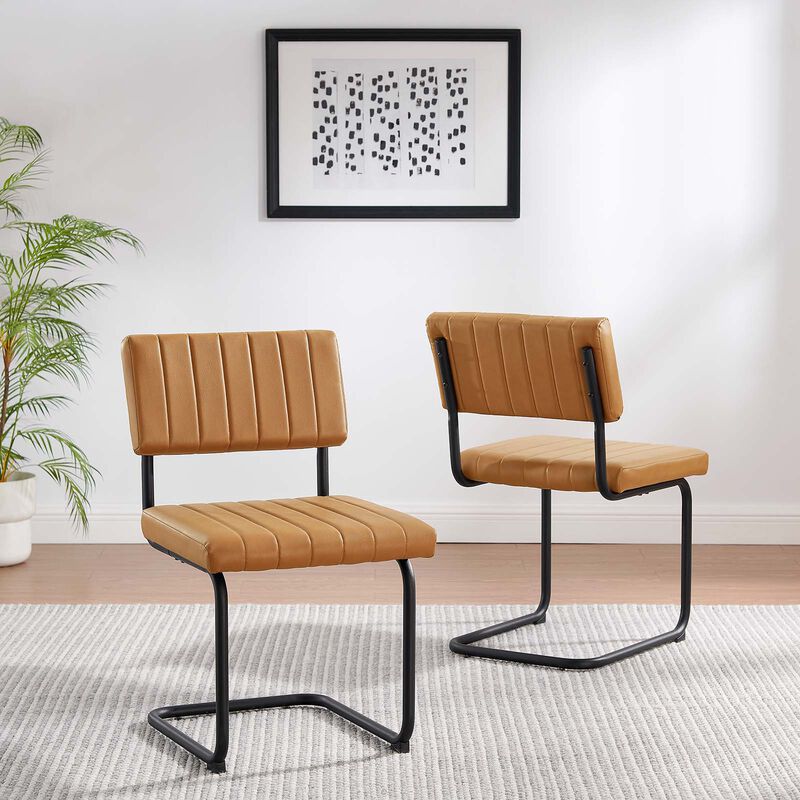 Parity Vegan Leather Dining Side Chairs - Set of 2 image number 8
