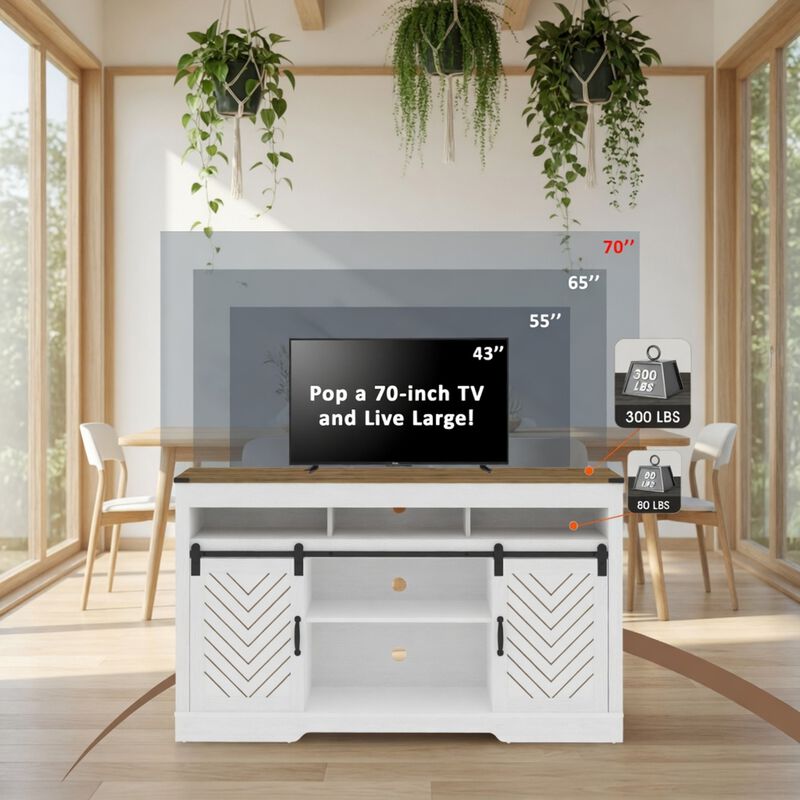 Wulcon Farmhouse TV Stand image number 2