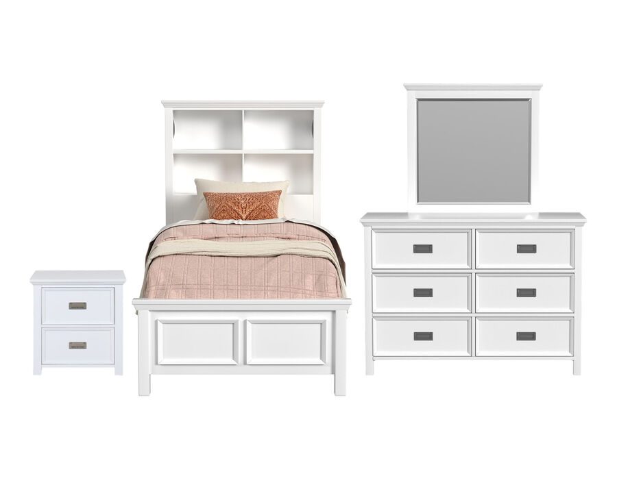 Hampton White Twin 4-Piece Set