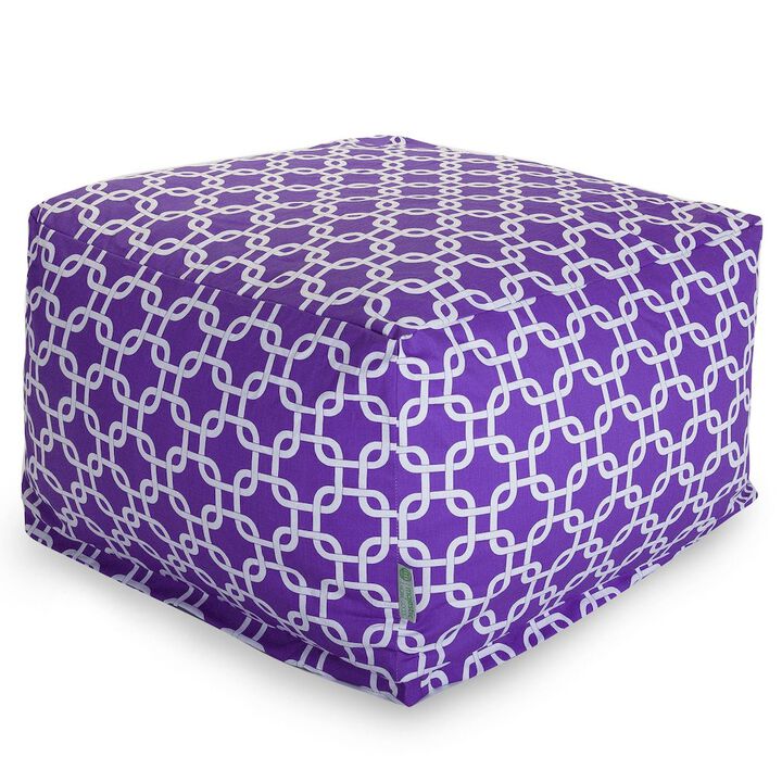 Majestic Home Goods Ottoman Pouf Links Purple