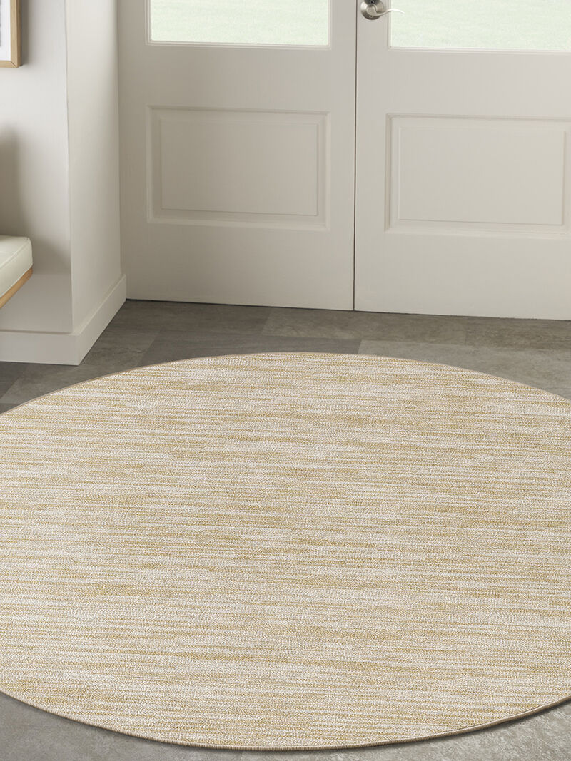 Nourison Essentials NRE01 Ivory/Gold 4' x Round Rug image number 6