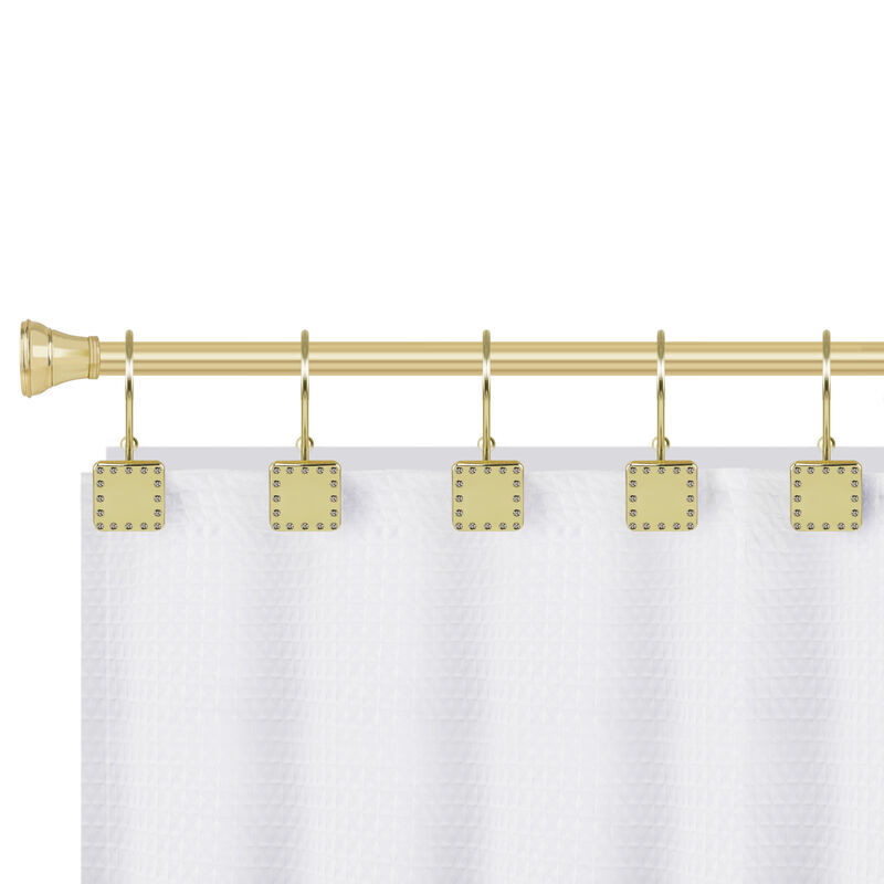 Metal Double Shower Curtain Hooks, Set of 12 image number 5