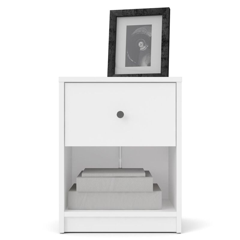 Tvilum Portland 1 Drawer Nightstand, White