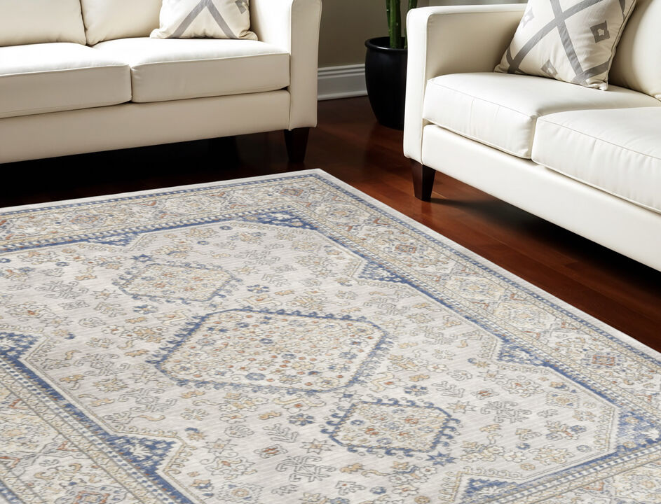 HomeRoots Medallion Power Loom Area Rug