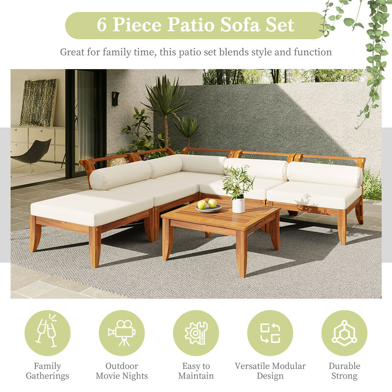 Merax Outdoor Modular Sectional Garden Furniture Set