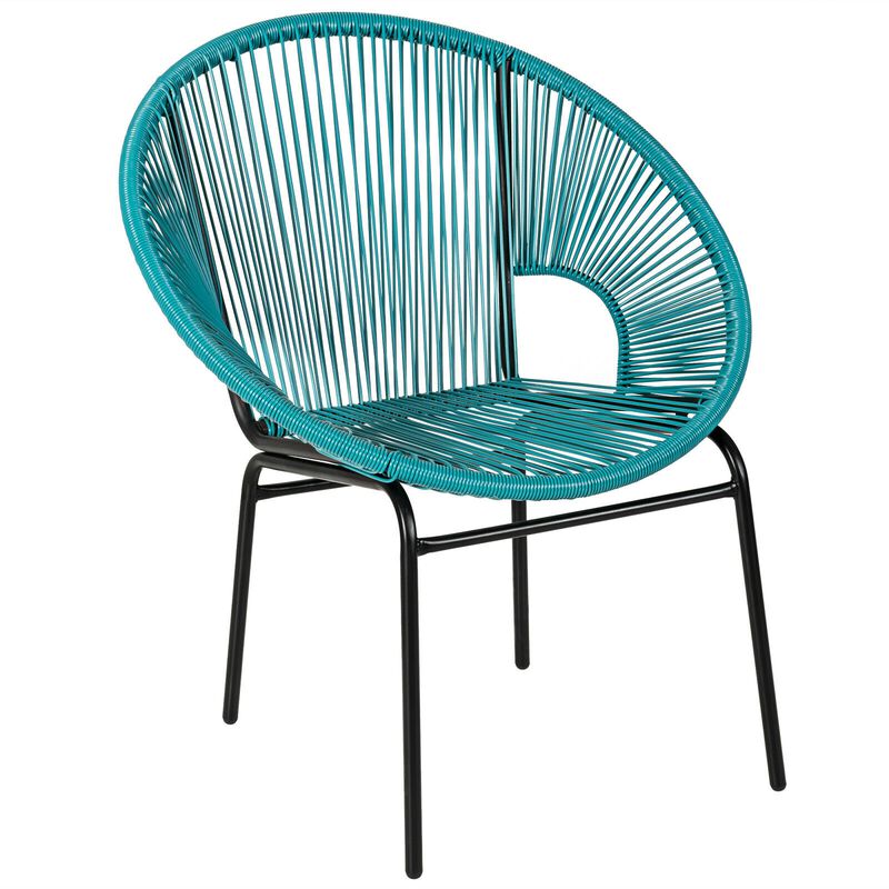 3 Pieces Patio Acapulco Furniture Bistro Set with Glass Table image number 5