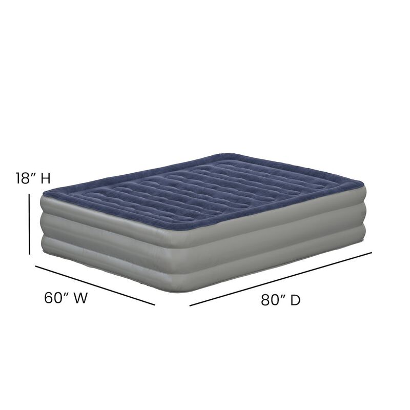 Flash Furniture 18 in Air Mattress with ETL Certified Internal Electric Pump - Queen image number 2