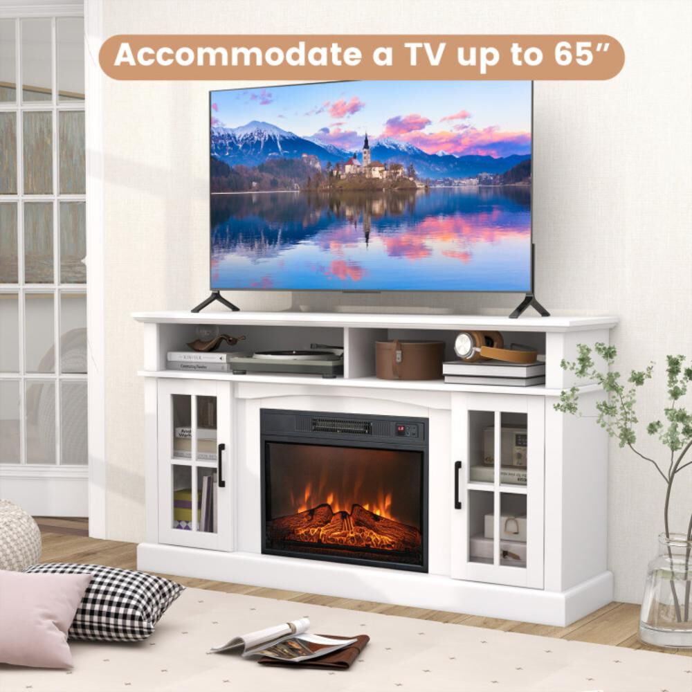 Hivvago Fireplace TV Stand for TVs Up to 65 Inch with Side