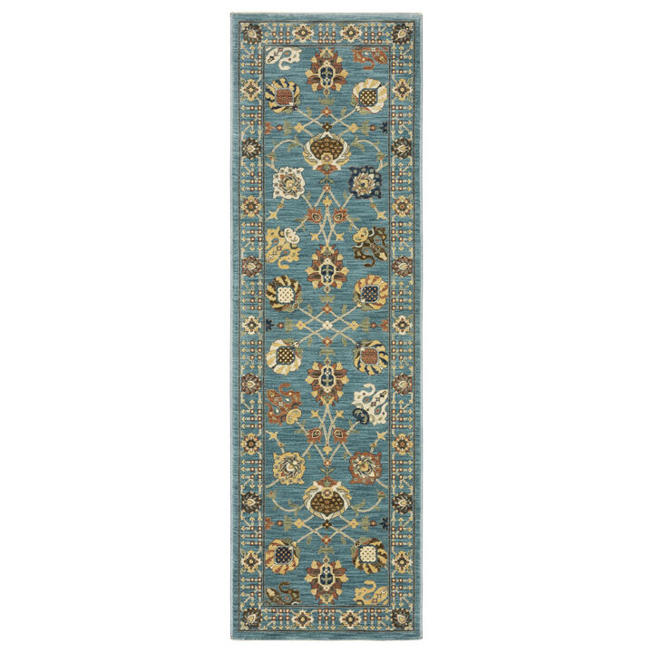 HomeRoots Oriental Area Rug With Fringe