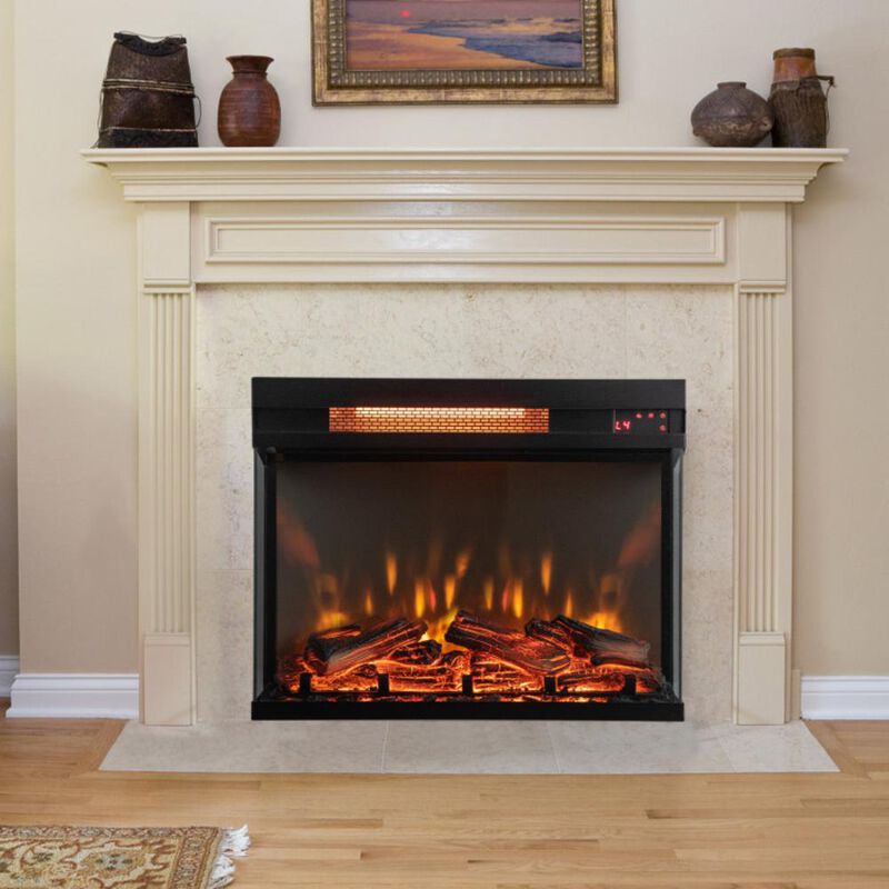 Hivvago 23-inch 3-Sided Electric Fireplace Insert with Remote Control