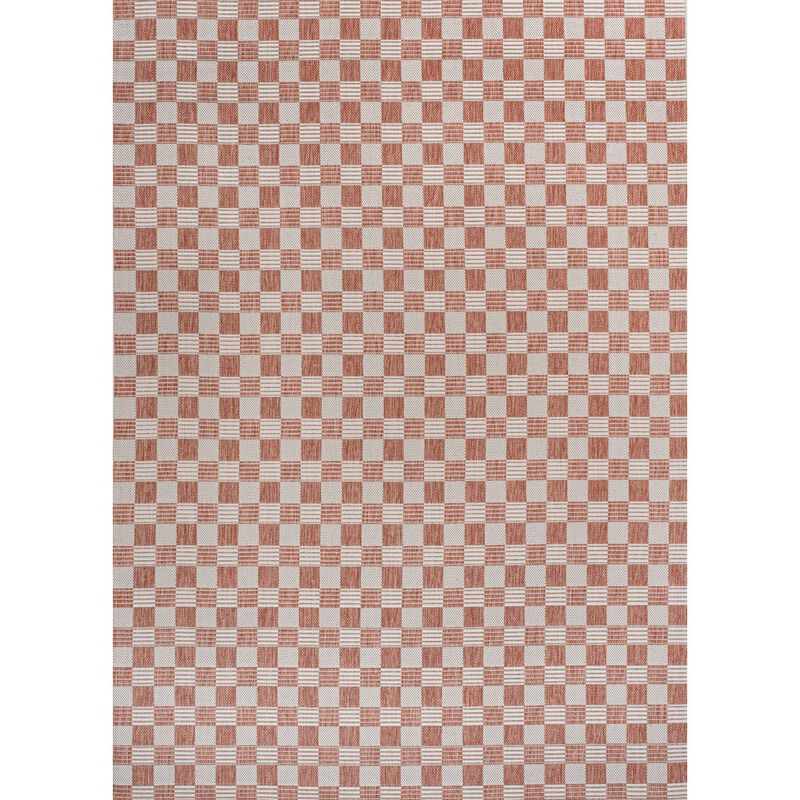 Aimee Traditional Cottage Checkerboard Indoor/Outdoor Area Rug