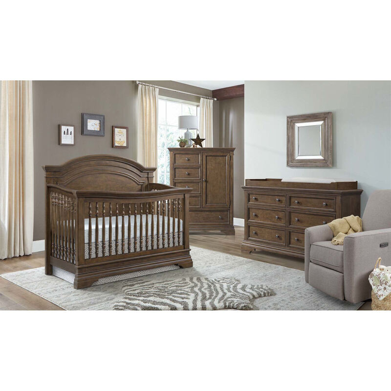 Olivia Brown Arch Top Convertible Crib