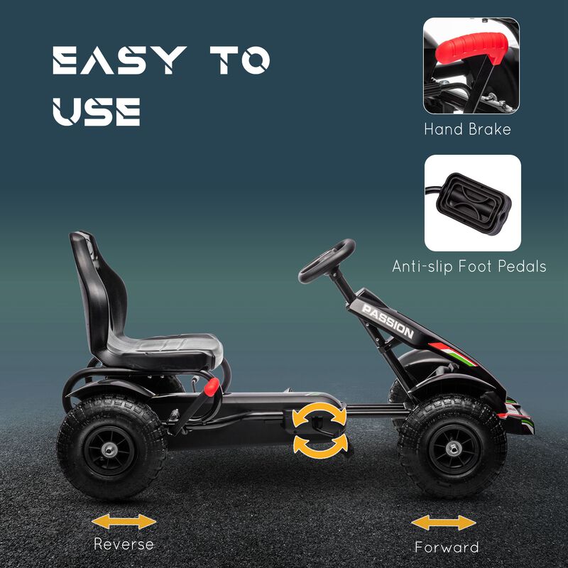 BreeBe Kids Ride On Pedal Go Kart with Sharp Steering image number 4