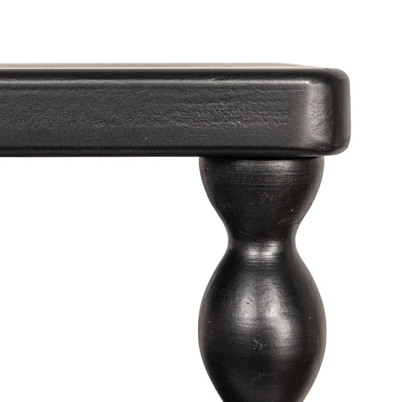 Bobbin Leg Rectangle Wood Accent Table, Black image number 5