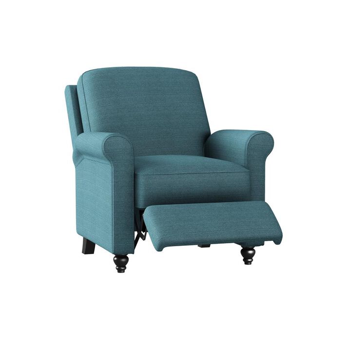 ProLounger Pushback Recliner in Caribbean Blue Linen
