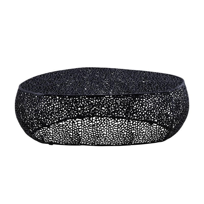 Iveressae Silver Oval Open-Mesh Coffee Table image number 7