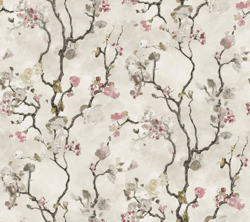 Avril Chinoiserie Rose Wallpaper