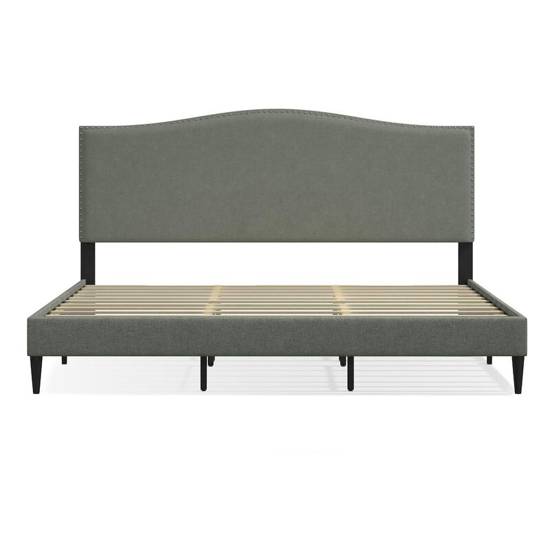 Rize Home Leighford King Platform Bed Stone(Light) image number 0
