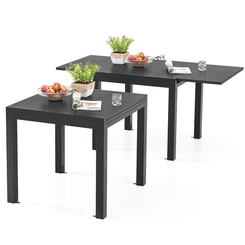 31.5-63 Inch Adjustable Patio Dining Table, Expandable for 4-6 People