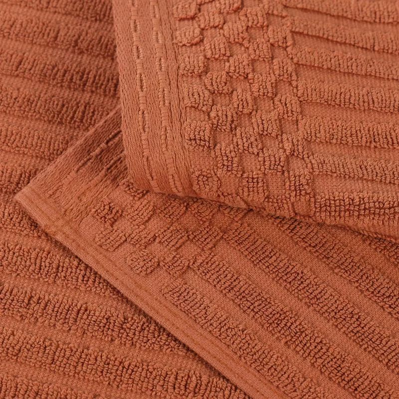 2-Piece Cotton Ribbed Bath Towel Set &ndash; Plush and Quick-Dry image number 3
