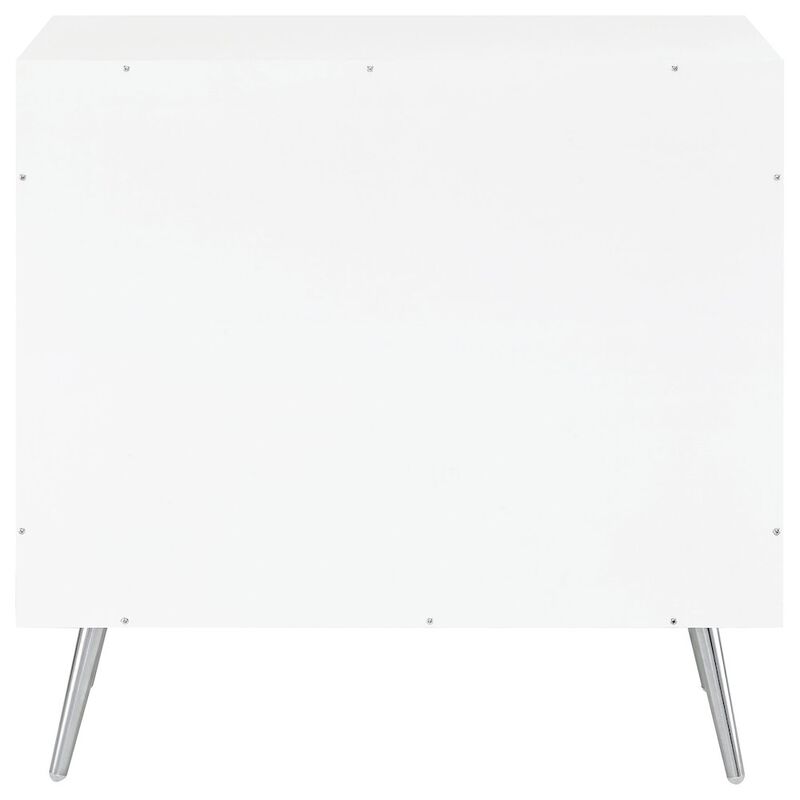 Coaster Nieta 2-door Engineered Wood Accent Cabinet White High Gloss