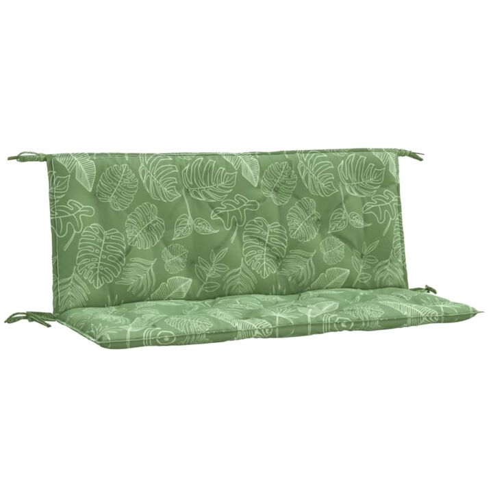 vidaXL Garden Bench Cushions 2pcs Leaf Pattern 47.2"x19.7"x2.8" Fabric