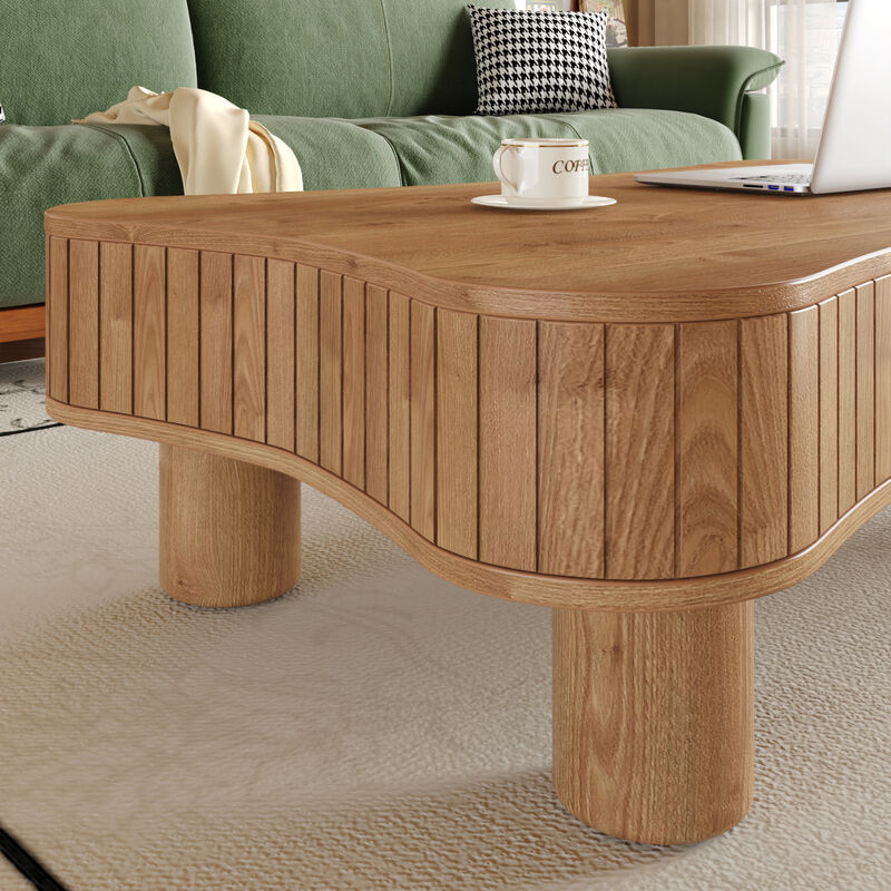 GOODSILO Lift Top Coffee Table with Hidden Storage and Silent Hydraulic Lift Mechanism image number 9