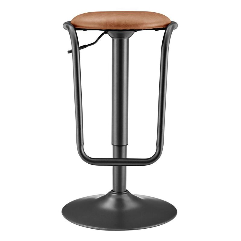 Elijah PU Gaslift Bar Stool, (Set of 2)