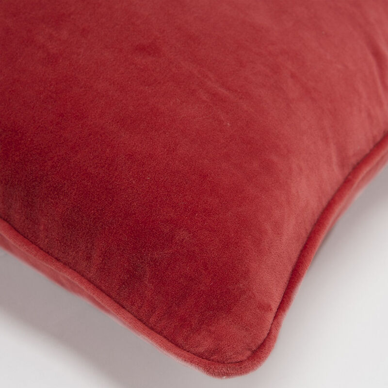 Homezia Red Solid Luxurious Modern Throw Pillow