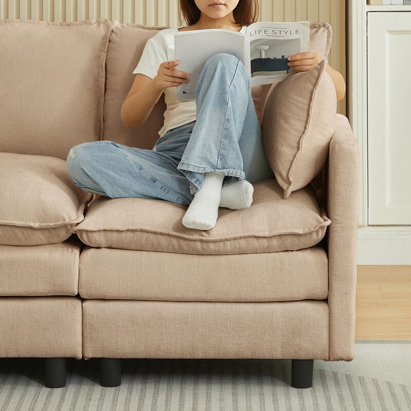 Cusppo Chenille Cloud Modular Sectional Sofa image number 6