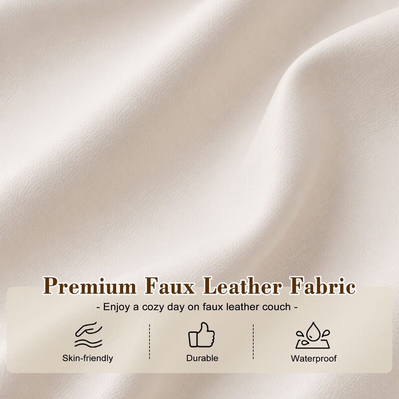 Drujep 78.5" Faux Leather Sofa image number 7