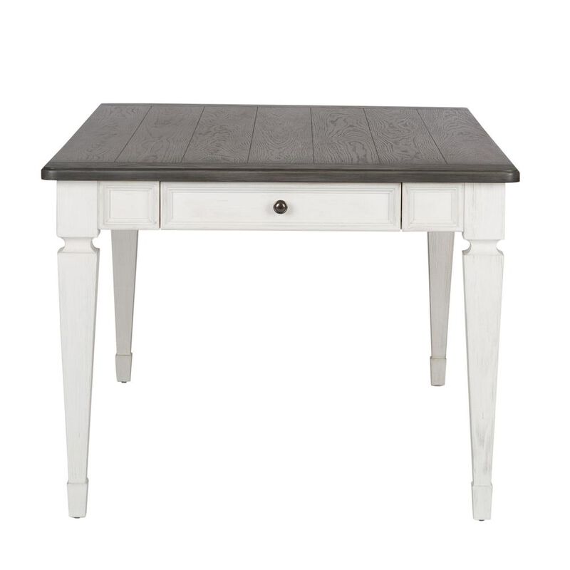 Liberty Furniture Allyson Park Rectangular Leg Table in Wirebrushed White w/ Charcoal Top image number 2