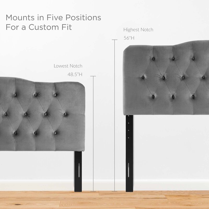 Modway - Annabel Queen Diamond Tufted Performance Velvet Headboard image number 4