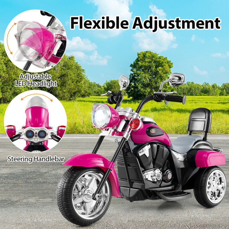 6V Toddler Electric Ride-On Bike with 3 Wheels, Horn and Front Headlight image number 4