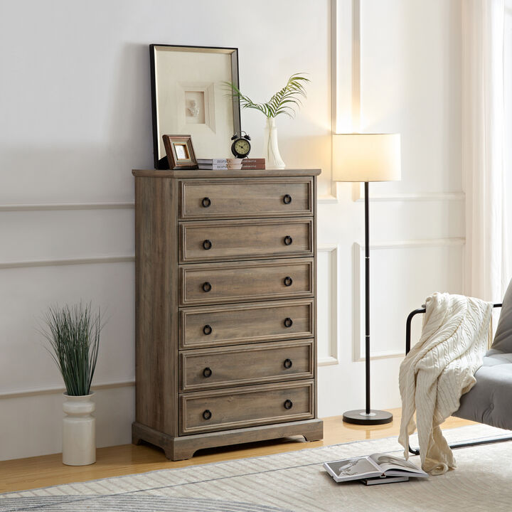Streamdale 6-Drawer Dresser for Bedroom, Closet & Living Room Storage