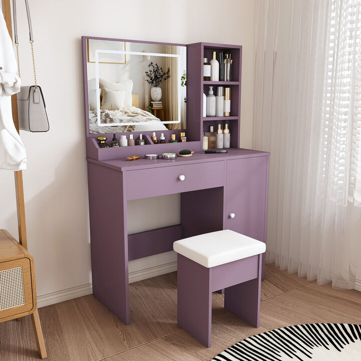 Frafup Padded Stool Stylish Vanity Desk