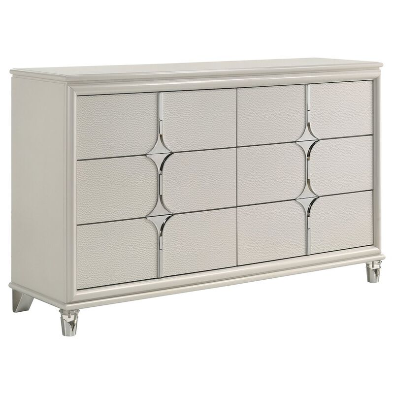 Coaster Co. of America Olivia 6-drawer Dresser Cabinet Pearl White image number 0