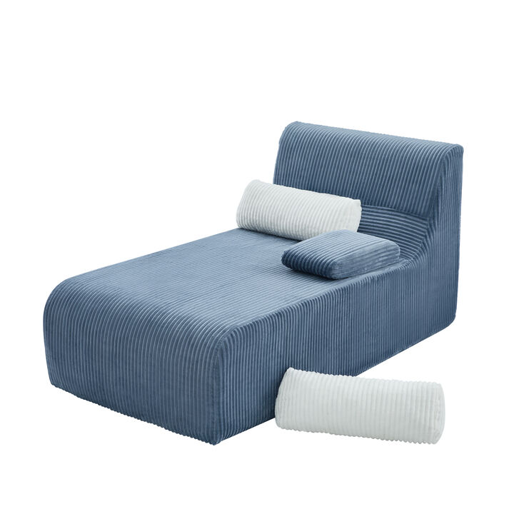 Merax Modular Corduroy Sofa with Compression Packaging & Ergonomic Curved Design
