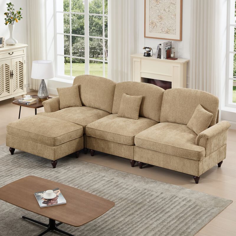 Kaxnir Mid-Century Modern L-Shaped Sectional image number 3
