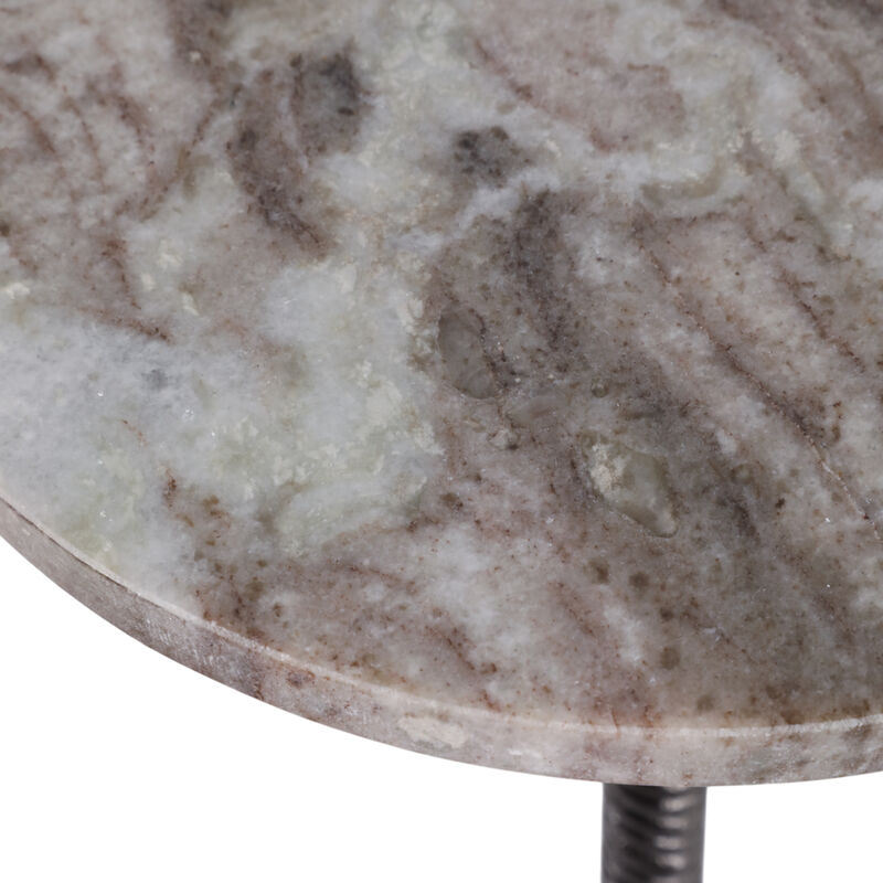 26x10" Antique Gray Marble Top Drink Table / Antiq image number 4